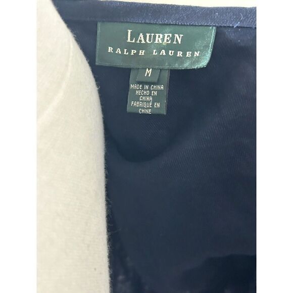 Lauren Ralph Lauren Women’s Blue 100% Linen Cinched Waist Hooded Jacket Sz M - Picture 6 of 7